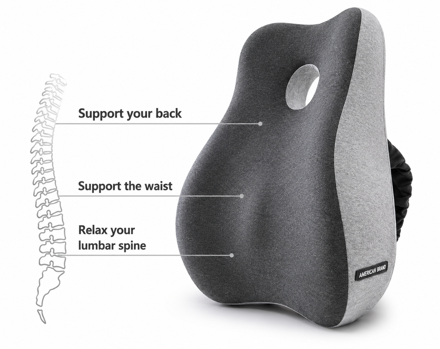 Upper back. Waist. Lumbar. Each zone supported.