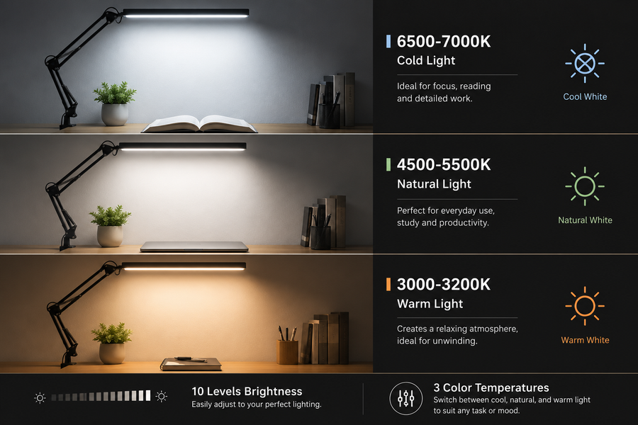 Cool light to focus. Warm light to rest.