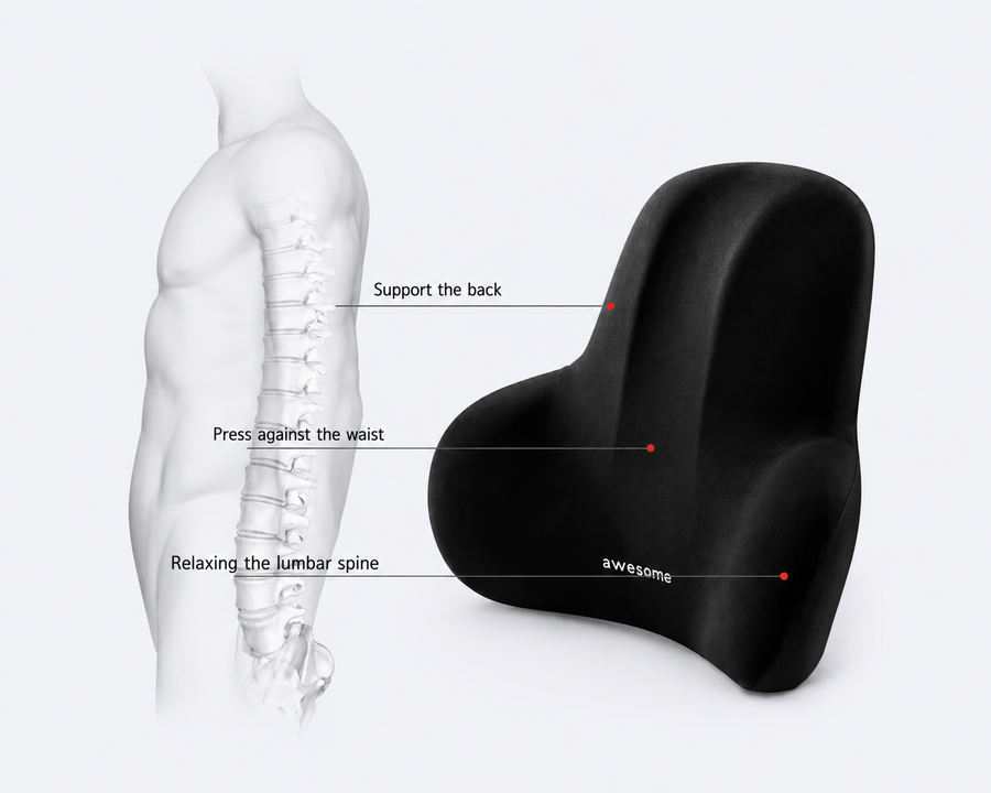 Pressure off the spine. Tension out of the lower back.