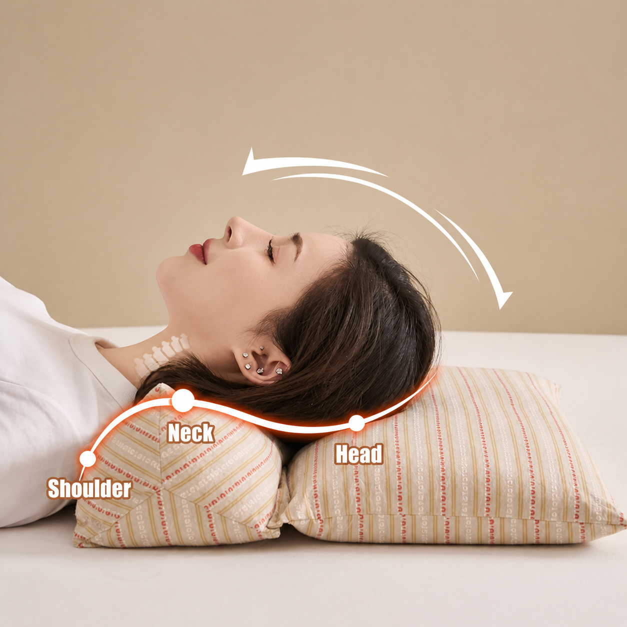 Cervix Adjustable Buckwheat Neck Support Pillow