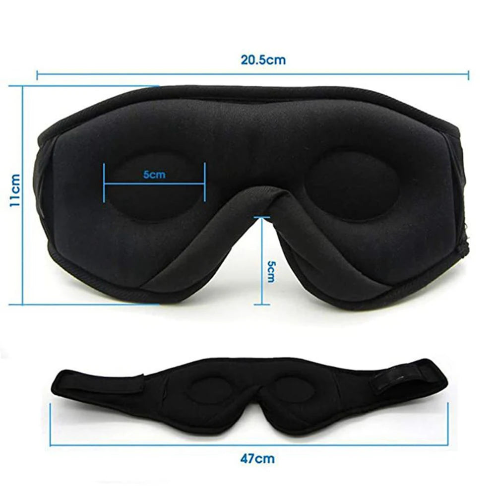Mask For Sleep Headphones Bluetooth 3D Eye Mask MuHush Bluetooth Sleep Mask with Built-In Headphonessic Play Sleeping Headphones with Built-in HD Speaker