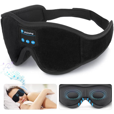 Mask For Sleep Headphones Bluetooth 3D Eye Mask MuHush Bluetooth Sleep Mask with Built-In Headphonessic Play Sleeping Headphones with Built-in HD Speaker