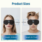 Mask For Sleep Headphones Bluetooth 3D Eye Mask MuHush Bluetooth Sleep Mask with Built-In Headphonessic Play Sleeping Headphones with Built-in HD Speaker