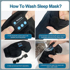 Mask For Sleep Headphones Bluetooth 3D Eye Mask MuHush Bluetooth Sleep Mask with Built-In Headphonessic Play Sleeping Headphones with Built-in HD Speaker