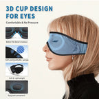 Mask For Sleep Headphones Bluetooth 3D Eye Mask MuHush Bluetooth Sleep Mask with Built-In Headphonessic Play Sleeping Headphones with Built-in HD Speaker