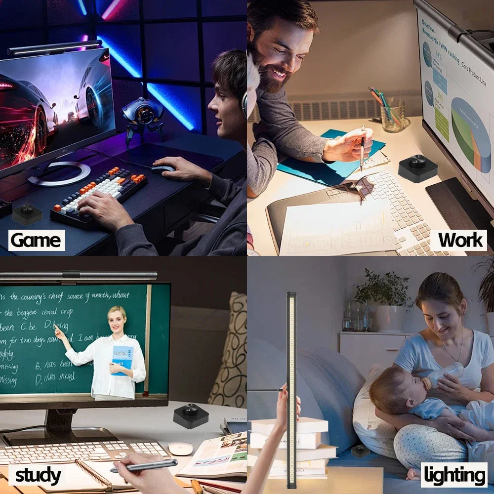 RGB Monitor & Desktop LED Light Bar — Colour-Changing Bias Lighting