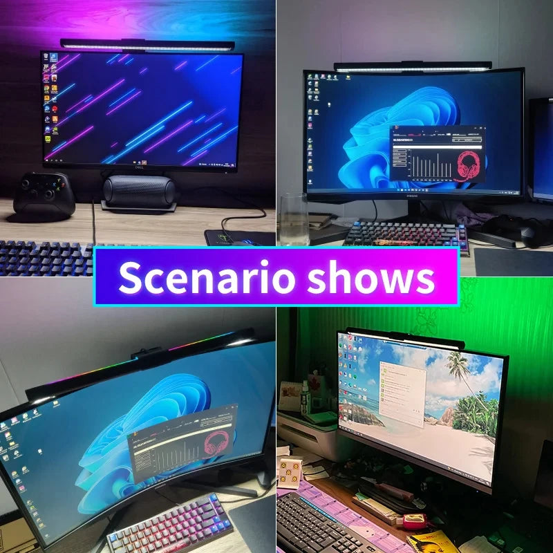 RGB Monitor & Desktop LED Light Bar — Colour-Changing Bias Lighting