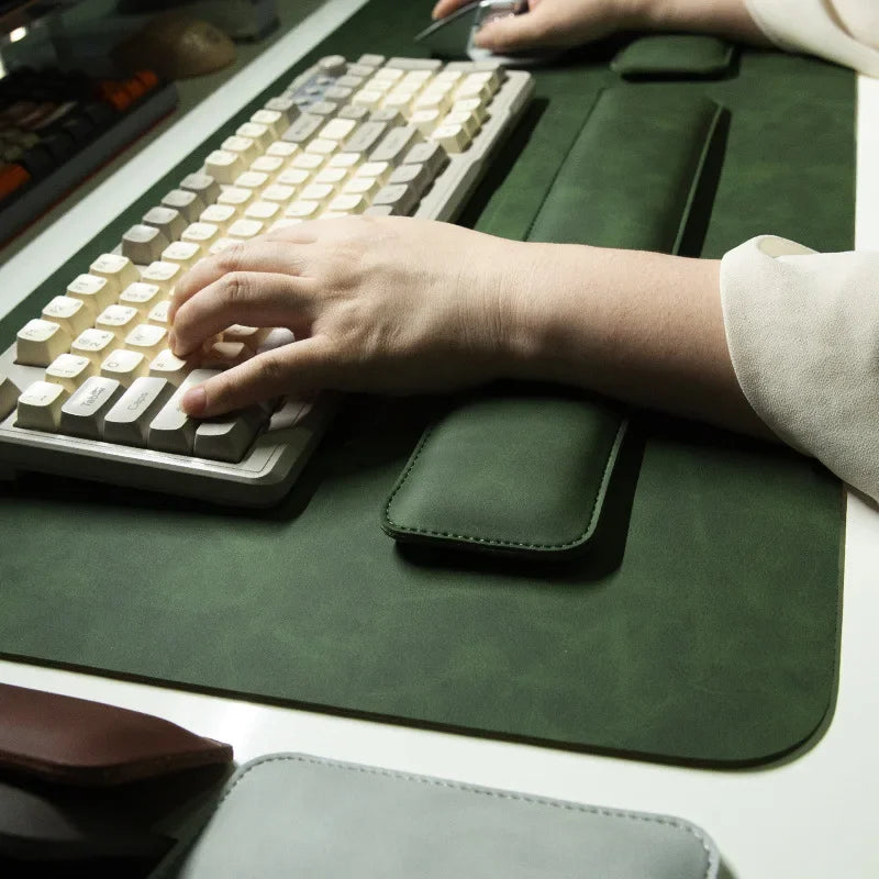 Nuvora RestWrist — Leather Keyboard Wrist Rest for Long-Session Comfort