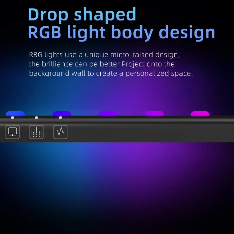RGB Monitor & Desktop LED Light Bar — Colour-Changing Bias Lighting