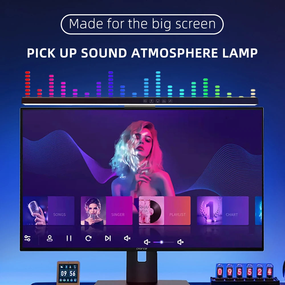 RGB Monitor & Desktop LED Light Bar — Colour-Changing Bias Lighting