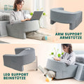 U-shaped memory foam armrest cushion, ideal for reading and working.