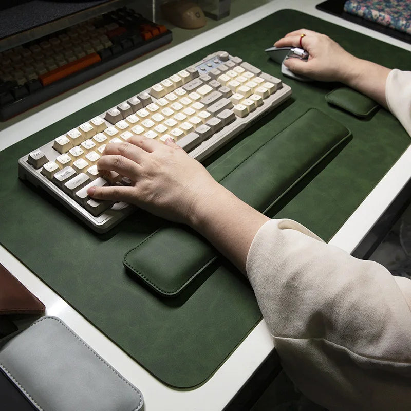 Nuvora RestWrist — Leather Keyboard Wrist Rest for Long-Session Comfort