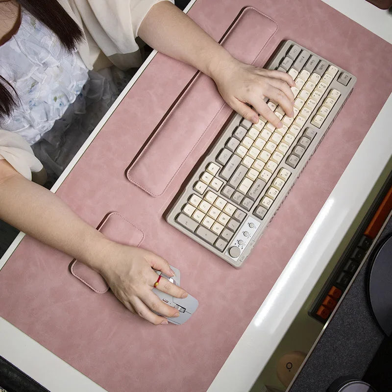 Nuvora RestWrist — Leather Keyboard Wrist Rest for Long-Session Comfort