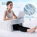 U-shaped memory foam armrest cushion, ideal for reading and working.