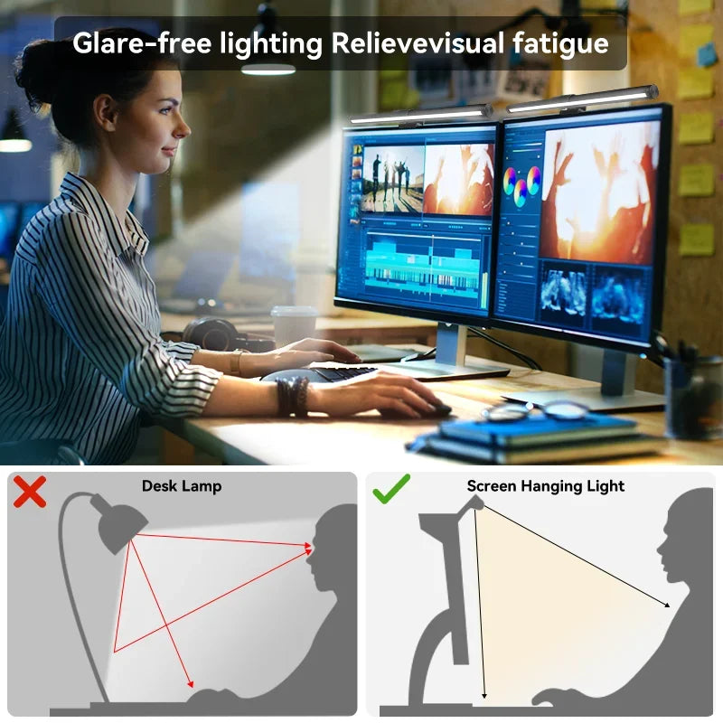 RGB Monitor & Desktop LED Light Bar — Colour-Changing Bias Lighting