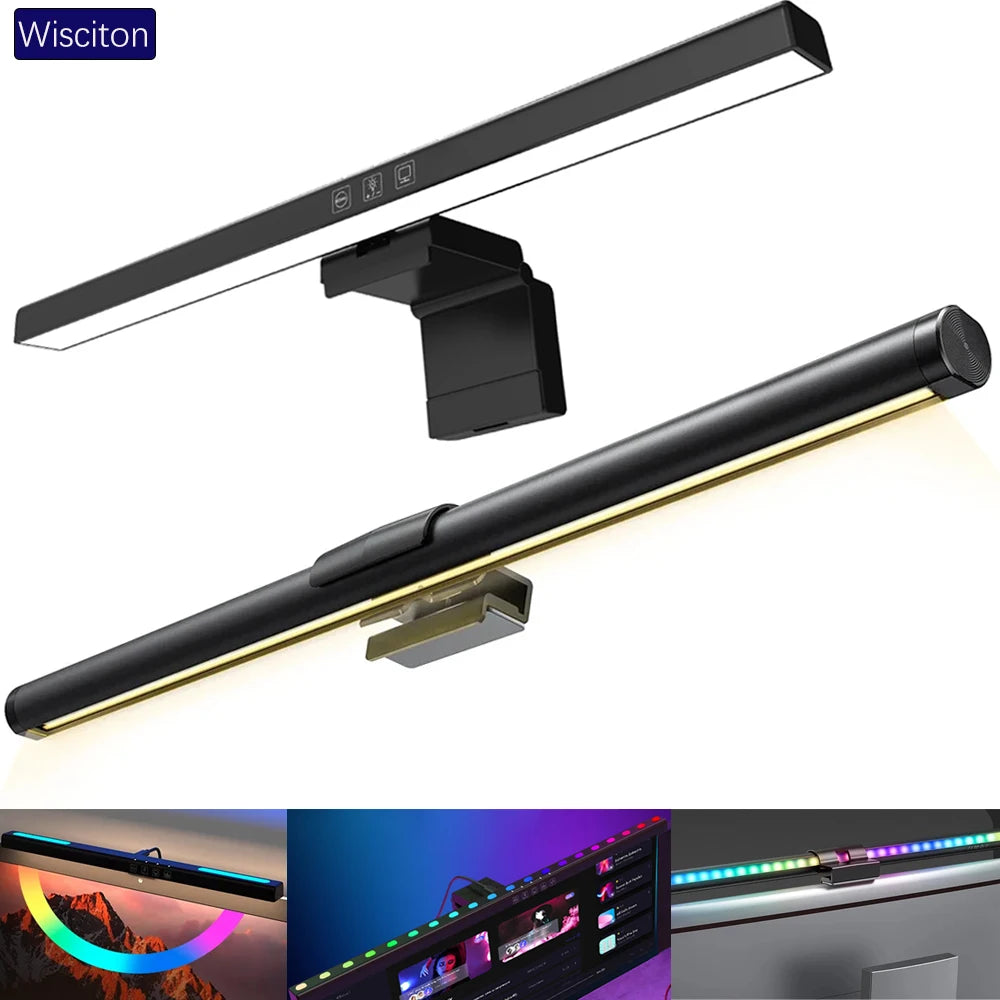 RGB Monitor & Desktop LED Light Bar — Colour-Changing Bias Lighting