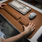 Nuvora RestWrist — Leather Keyboard Wrist Rest for Long-Session Comfort