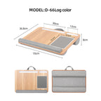 Multi Purpose Laptop Desk Leg Table Design of Double Groove Anti Slip Bar Embedded Mouse Pad Use with Sofa Bedroom Portable