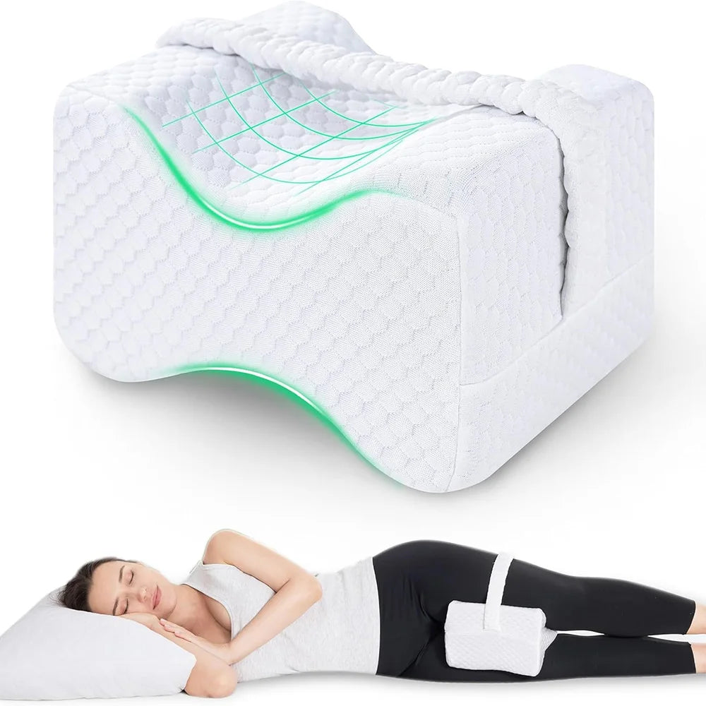 Brace Memory Foam Knee Pillow for Hip & Spine Relief