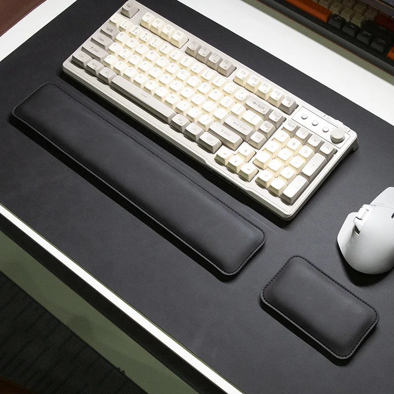 Nuvora RestWrist — Leather Keyboard Wrist Rest for Long-Session Comfort