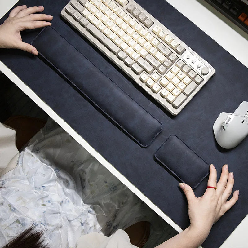 Nuvora RestWrist — Leather Keyboard Wrist Rest for Long-Session Comfort