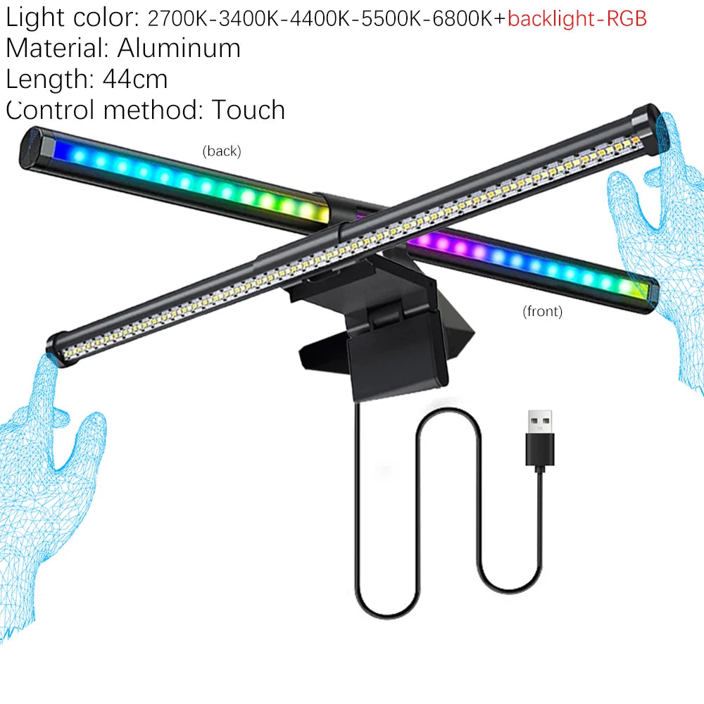 RGB Monitor & Desktop LED Light Bar — Colour-Changing Bias Lighting