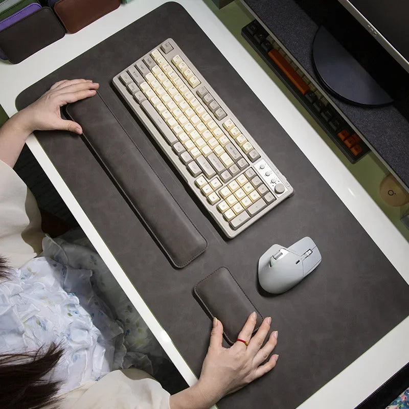 Nuvora RestWrist — Leather Keyboard Wrist Rest for Long-Session Comfort