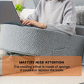 U-shaped memory foam armrest cushion, ideal for reading and working.