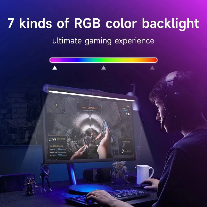 RGB Monitor & Desktop LED Light Bar — Colour-Changing Bias Lighting
