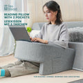 U-shaped memory foam armrest cushion, ideal for reading and working.