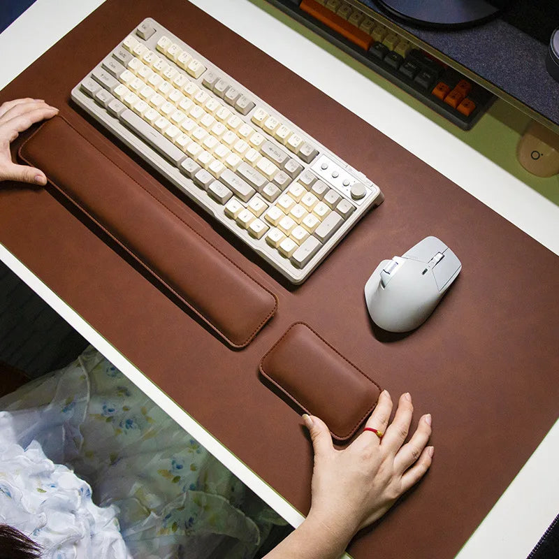 Nuvora RestWrist — Leather Keyboard Wrist Rest for Long-Session Comfort